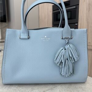 Kate Spade Sky Blue Satchel with Tassel